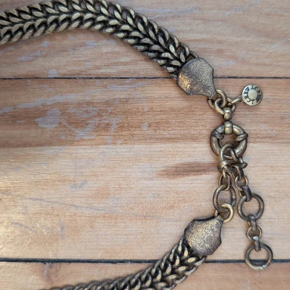 Elegant Gold and Silver Statement Necklace - Picture 2 of 4